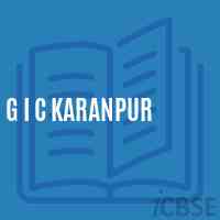 G I C Karanpur High School Logo