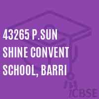 43265 P.Sun Shine Convent School, Barri Logo