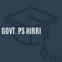 Govt. Ps Hirri Primary School Logo