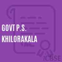 Govt P.S. Khilorakala Primary School Logo