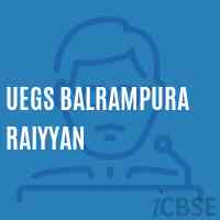 Uegs Balrampura Raiyyan Primary School Logo