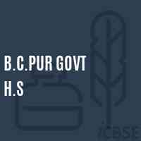 B.C.Pur Govt H.S Secondary School Logo