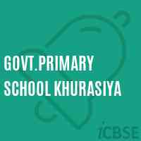Govt.Primary School Khurasiya Logo
