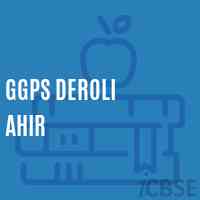 Ggps Deroli Ahir Primary School Logo