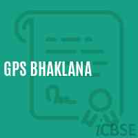 Gps Bhaklana Primary School Logo