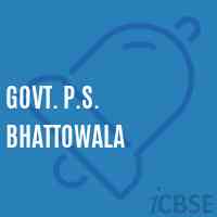 Govt. P.S. Bhattowala Primary School Logo