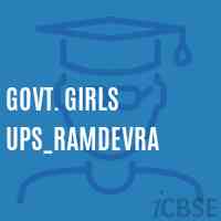 Govt. Girls Ups_Ramdevra Middle School Logo