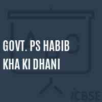 Govt. Ps Habib Kha Ki Dhani Primary School Logo