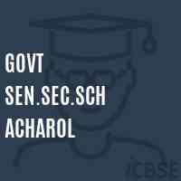 Govt Sen.Sec.Sch Acharol High School Logo
