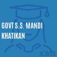 Govt S.S. Mandi Khatikan Secondary School Logo