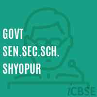 Govt Sen.Sec.Sch. Shyopur High School Logo