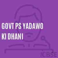 Govt Ps Yadawo Ki Dhani Primary School Logo