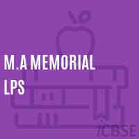 M.A Memorial Lps Primary School Logo