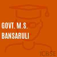 Govt. M.S. Bansaruli Middle School Logo