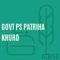 Govt Ps Patriha Khurd Primary School Logo