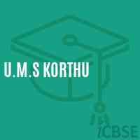 U.M.S Korthu Middle School Logo