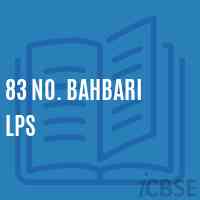 83 No. Bahbari Lps Primary School Logo