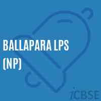 Ballapara Lps (Np) Primary School Logo