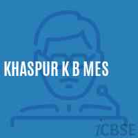 Khaspur K B Mes Middle School Logo