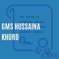 Gms Hussaina Khurd Middle School Logo