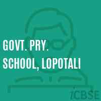 Govt. Pry. School, Lopotali Logo