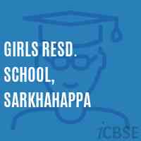 Girls Resd. School, Sarkhahappa Logo