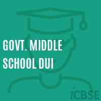 Govt. Middle School Dui Logo