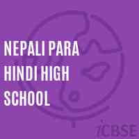 Nepali Para Hindi High School Logo