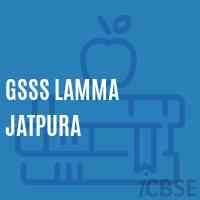 Gsss Lamma Jatpura High School Logo