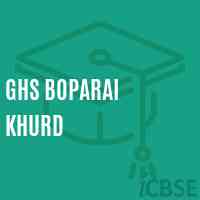 Ghs Boparai Khurd Secondary School Logo