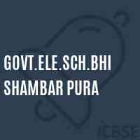 Govt.Ele.Sch.Bhishambar Pura Primary School Logo