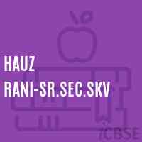 Hauz Rani-Sr.Sec.SKV Senior Secondary School Logo