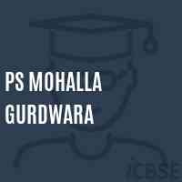 Ps Mohalla Gurdwara Primary School Logo