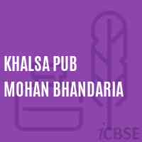 Khalsa Pub Mohan Bhandaria Middle School Logo