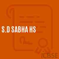 S.D Sabha Hs Secondary School Logo