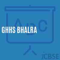 Ghhs Bhalra Senior Secondary School Logo