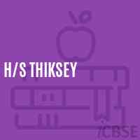 H/s Thiksey Secondary School Logo