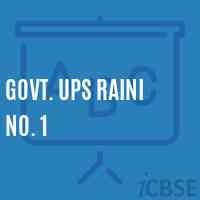 Govt. Ups Raini No. 1 Middle School Logo