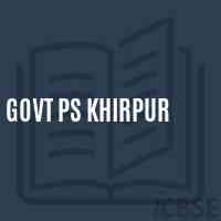 Govt Ps Khirpur Primary School Logo