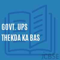 Govt. Ups Thekda Ka Bas Middle School Logo