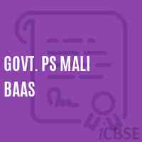 Govt. Ps Mali Baas Primary School Logo