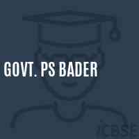 Govt. Ps Bader Primary School Logo