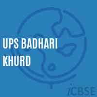 Ups Badhari Khurd Middle School Logo