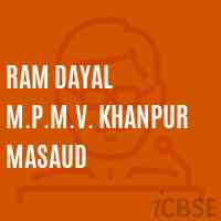 Ram Dayal M.P.M.V. Khanpur Masaud Middle School Logo