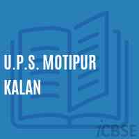 U.P.S. Motipur Kalan Middle School Logo