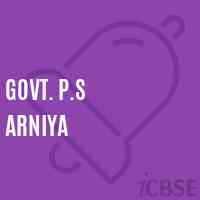 Govt. P.S Arniya Primary School Logo