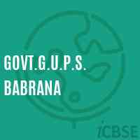 Govt.G.U.P.S. Babrana Middle School Logo
