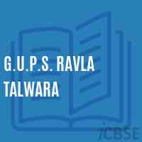G.U.P.S. Ravla Talwara Middle School Logo