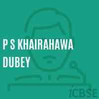 P S Khairahawa Dubey Primary School Logo