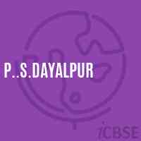 P..S.Dayalpur Primary School Logo